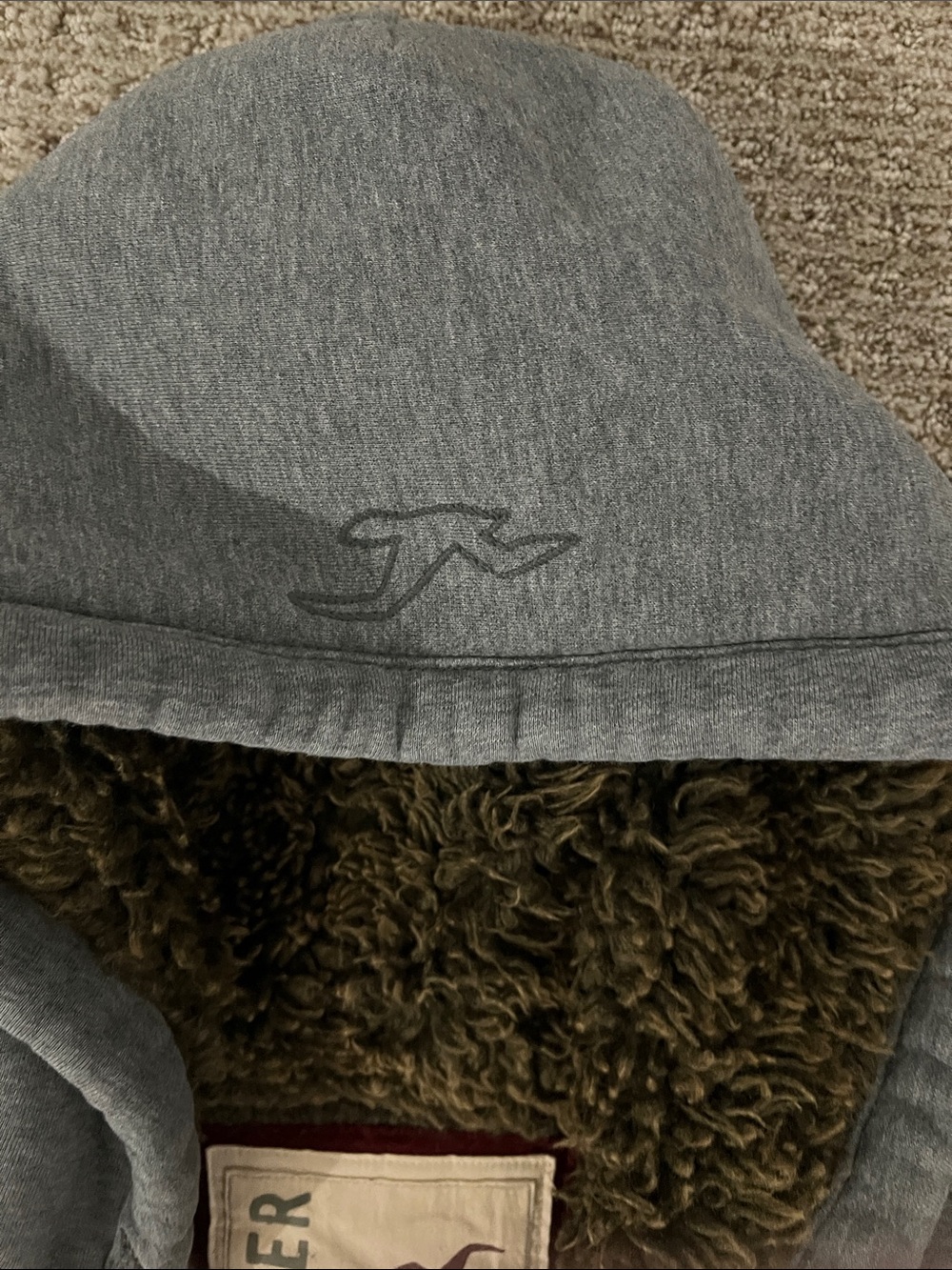 Hollister vintage Y2K XL men’s zip up faux fur hoodie. NWT. Original mid 2000’s. - Picture 6 of 6